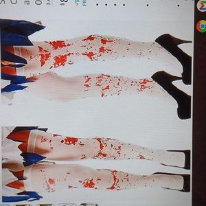 NEW Womens high stockings bloody